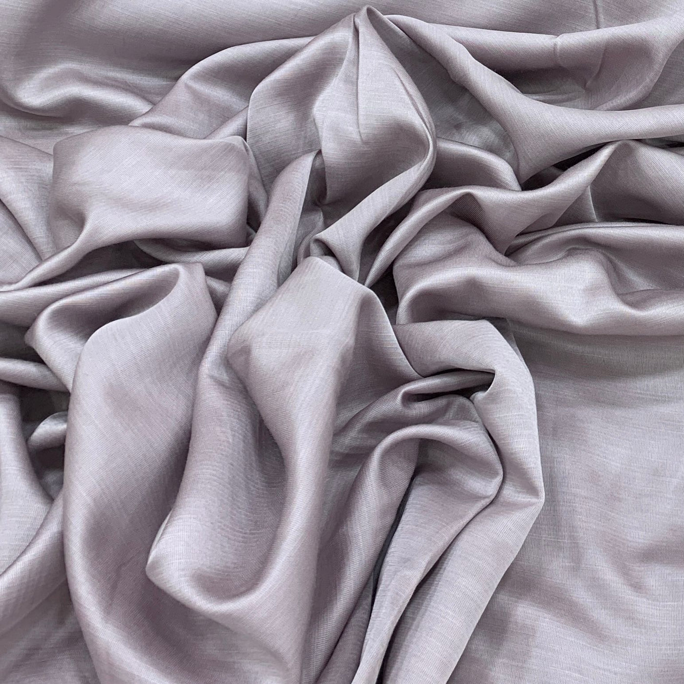 Light Lilac Plain Satin Linen Fabric