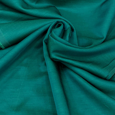 Dark Green Plain Satin Linen Fabric