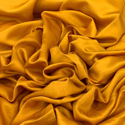 Mango Yellow Plain Satin Linen Fabric