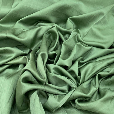 Teal Green Plain Satin Linen Fabric