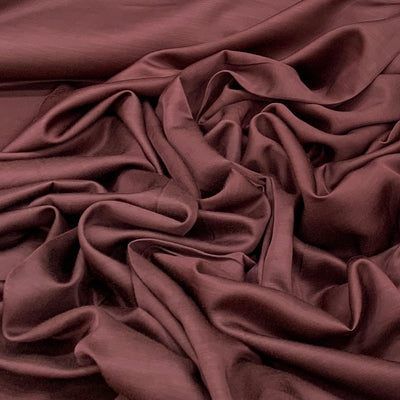 Brown Plain Satin Linen Fabric