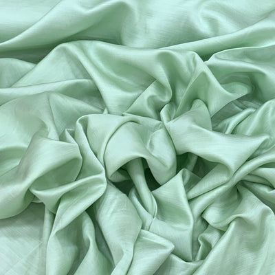 Pista Green Plain Satin Linen Fabric