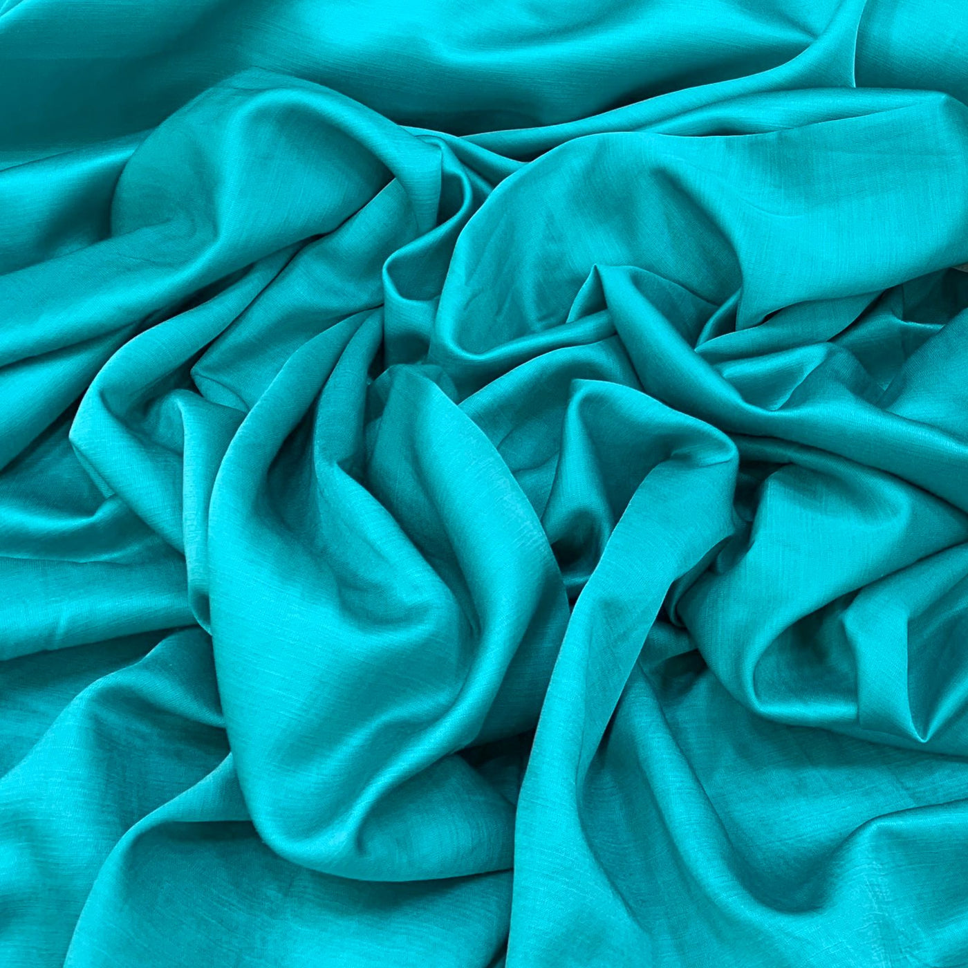 Sea Green Plain Satin Linen Fabric