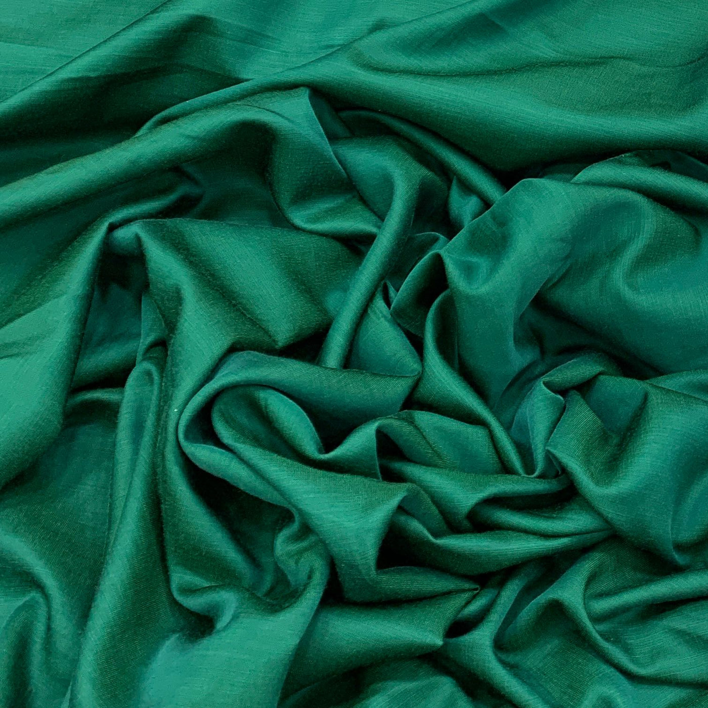 Bottle Green Plain Satin Linen Fabric