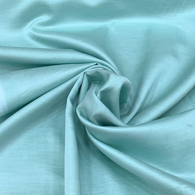 Light Aqua Blue Plain Satin Linen Fabric