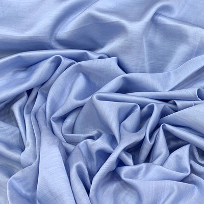 Light Blue Plain Satin Linen Fabric