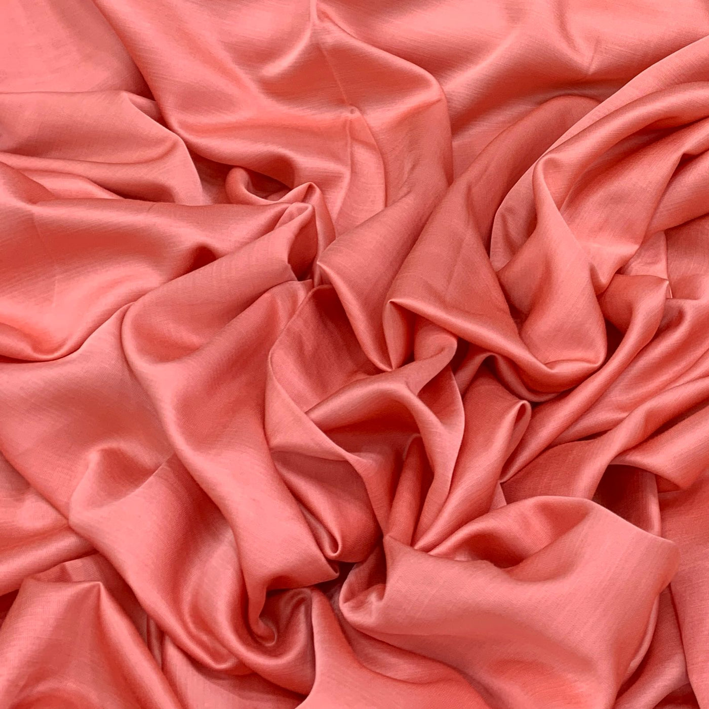 Dark Peach Plain Satin Linen Fabric
