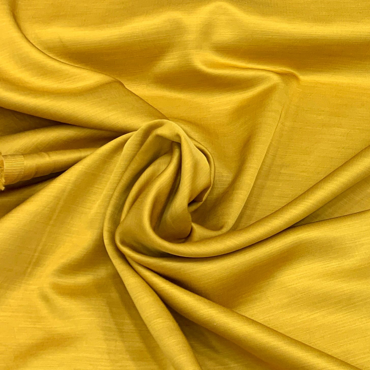 Yellow Plain Satin Linen Fabric