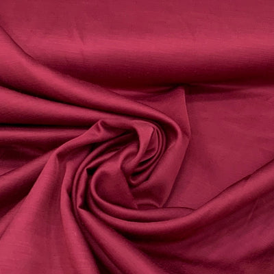 Dark Maroon Plain Satin Linen Fabric