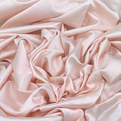Light Pink Plain Satin Linen Fabric