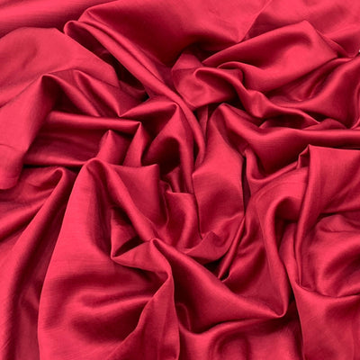 Maroon Plain Satin Linen Fabric
