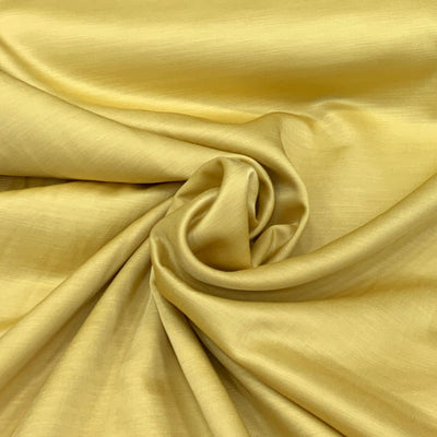 Mustard Yellow Plain Satin Linen Fabric