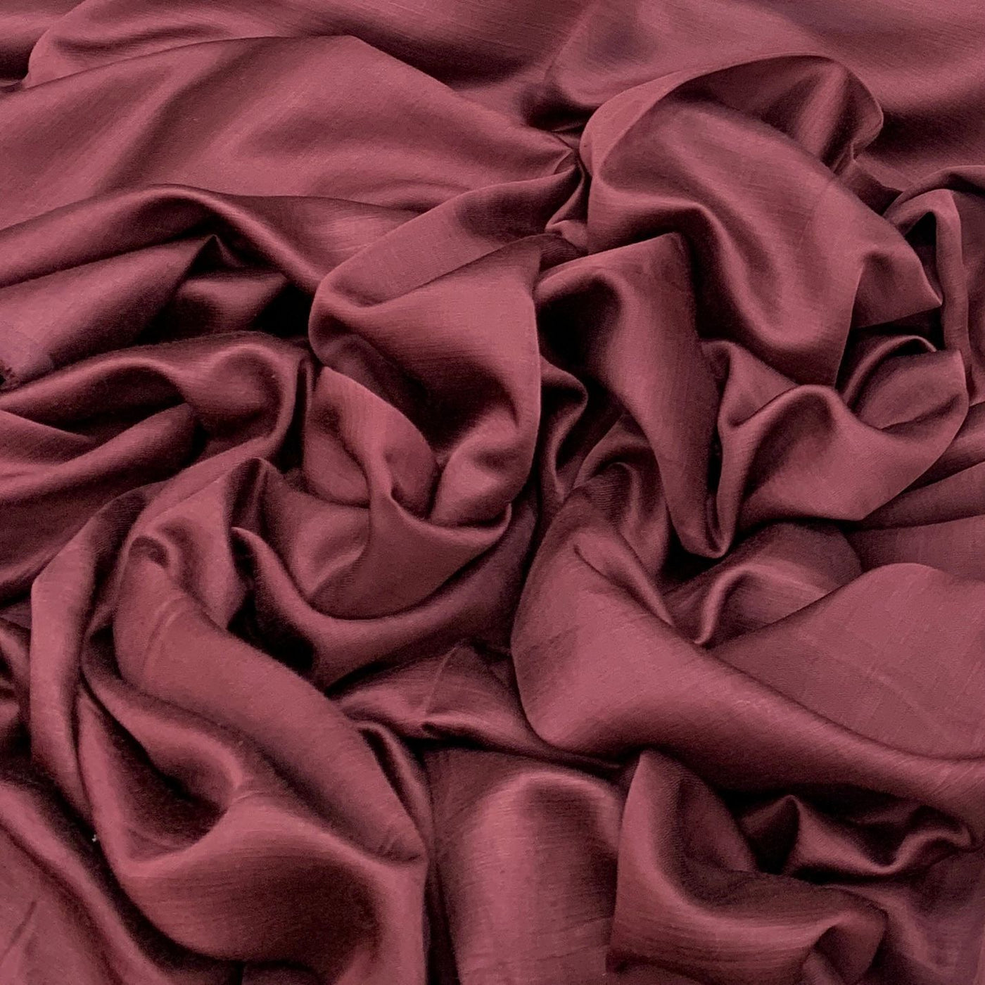 Chocolate Brown Plain Satin Linen Fabric