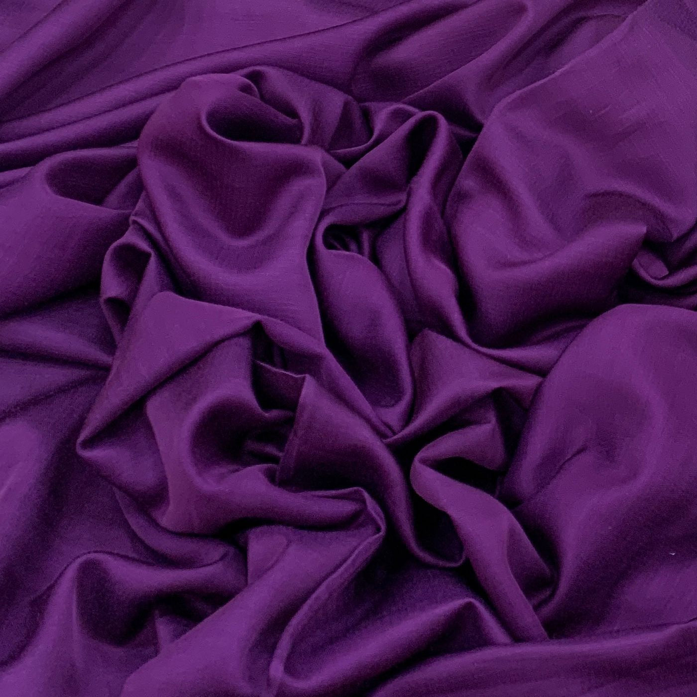 Dark Purple Plain Satin Linen Fabric