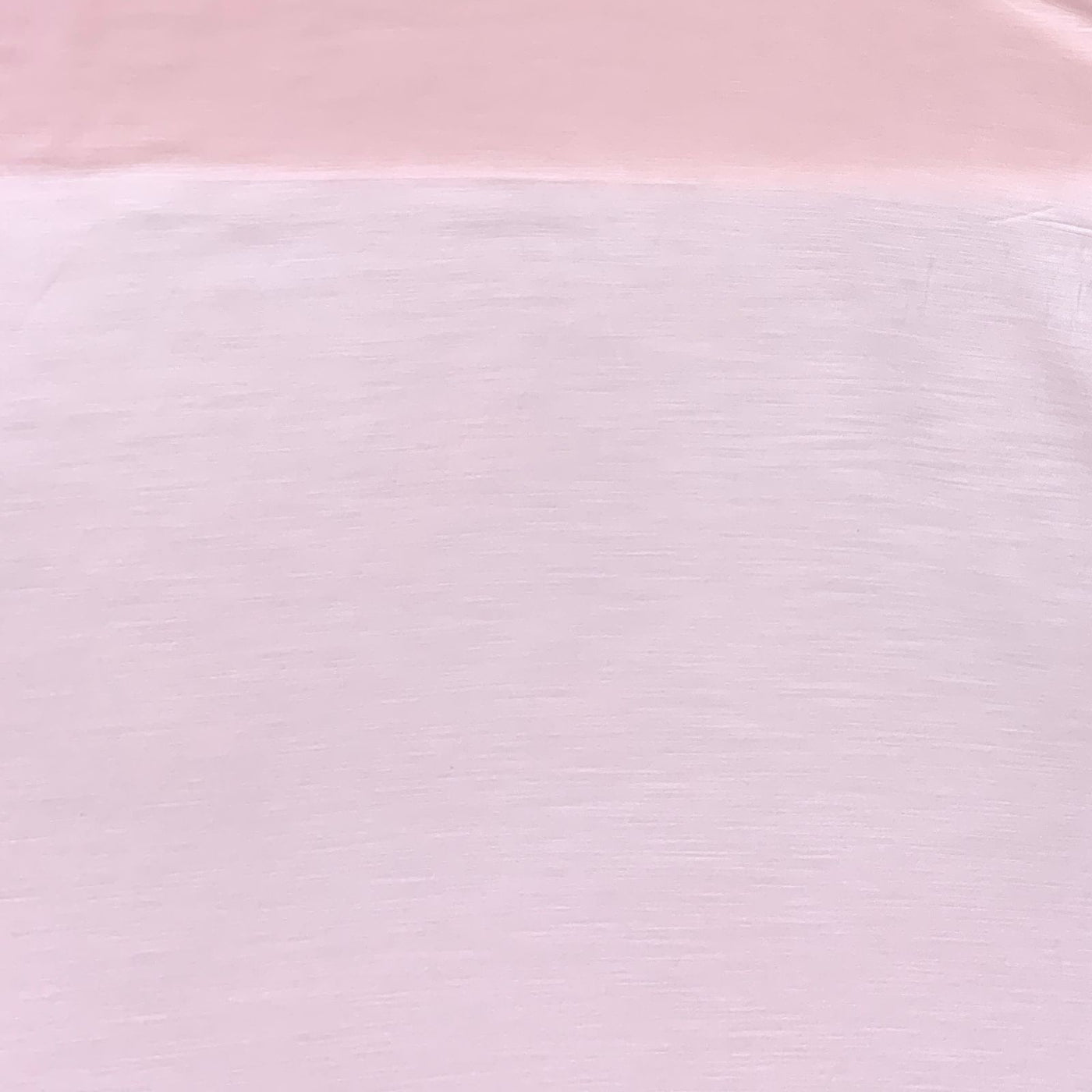 Baby Pink Plain Satin Linen Fabric