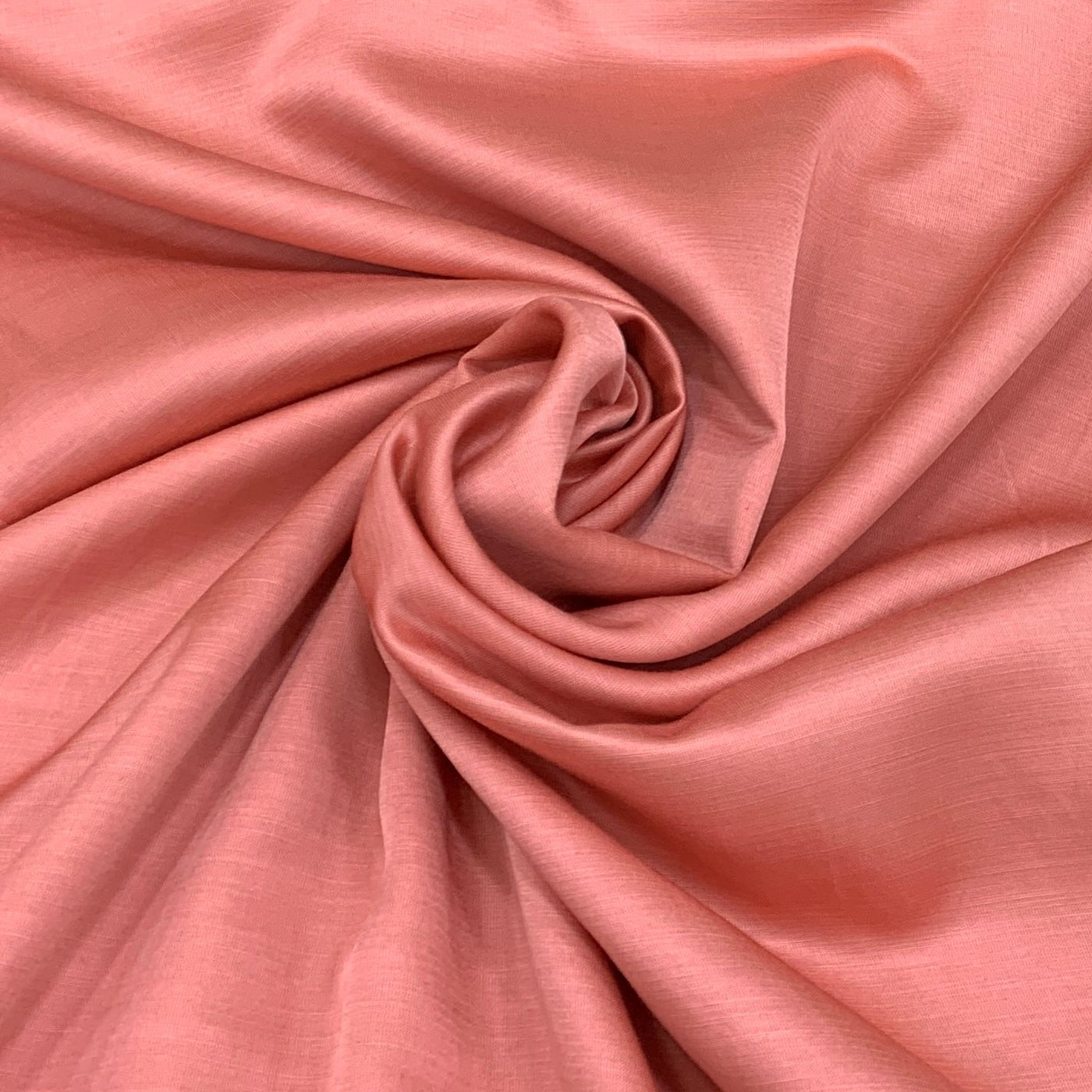 Pastle Peach Plain Satin Linen Fabric