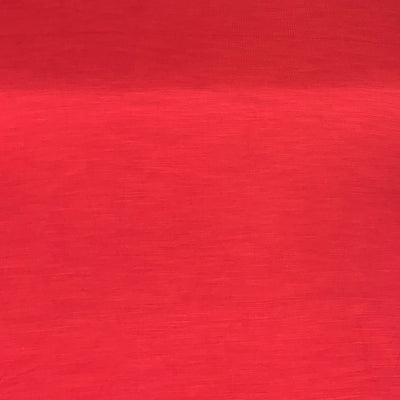 Blood Red Plain Satin Linen Fabric
