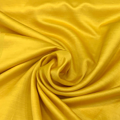 Dark Yellow Plain Satin Linen Fabric