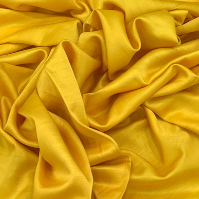 Dark Yellow Plain Satin Linen Fabric