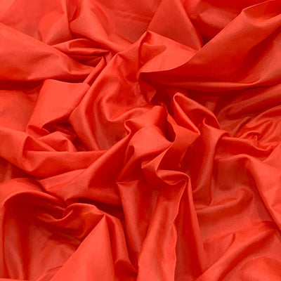 Orange Plain Pure Silk Fabric