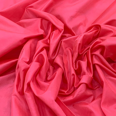 Bright Pink Plain Pure Silk Fabric