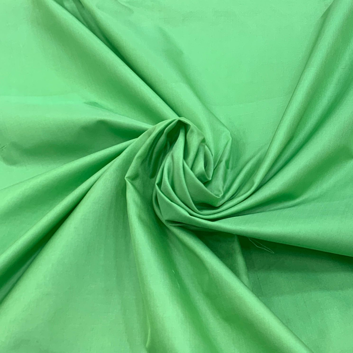 Dark Pista Green Plain Pure Silk Fabric