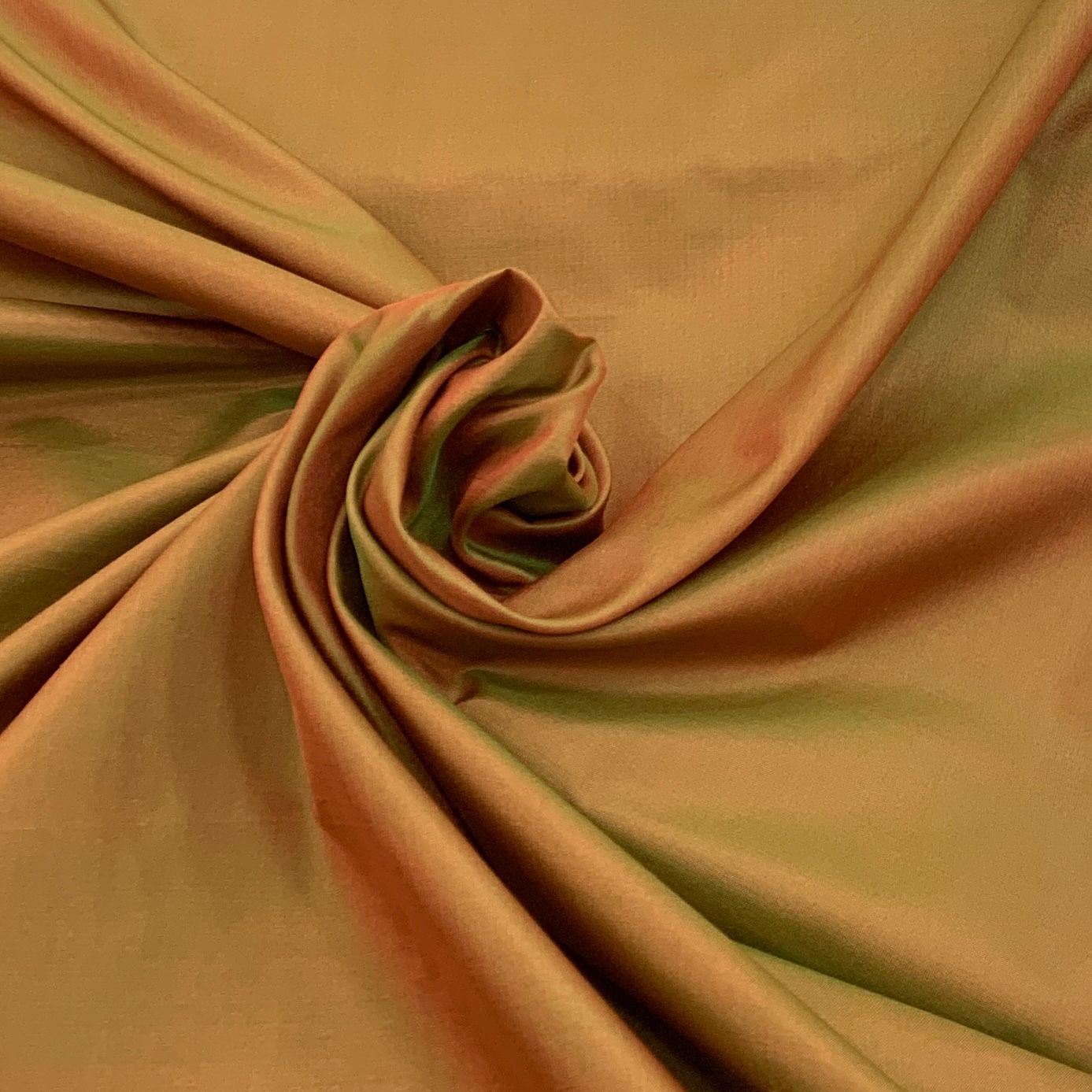 Two Tone Mehndi Green Plain Pure Silk Fabric