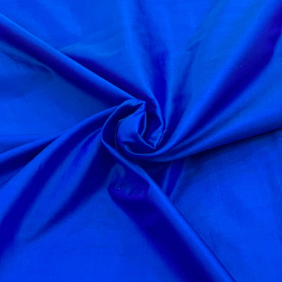 Azure Blue Plain Pure Silk Fabric