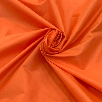 Deep Orange Plain Pure Silk Fabric