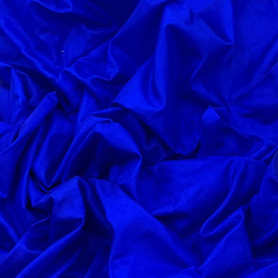 Dark Royal Blue Plain Pure Silk Fabric
