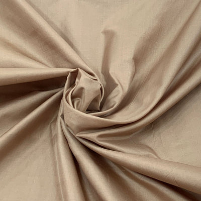 Chikoo Gold Plain Pure Silk Fabric