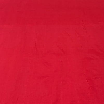 Blood Red Plain Pure Silk Fabric