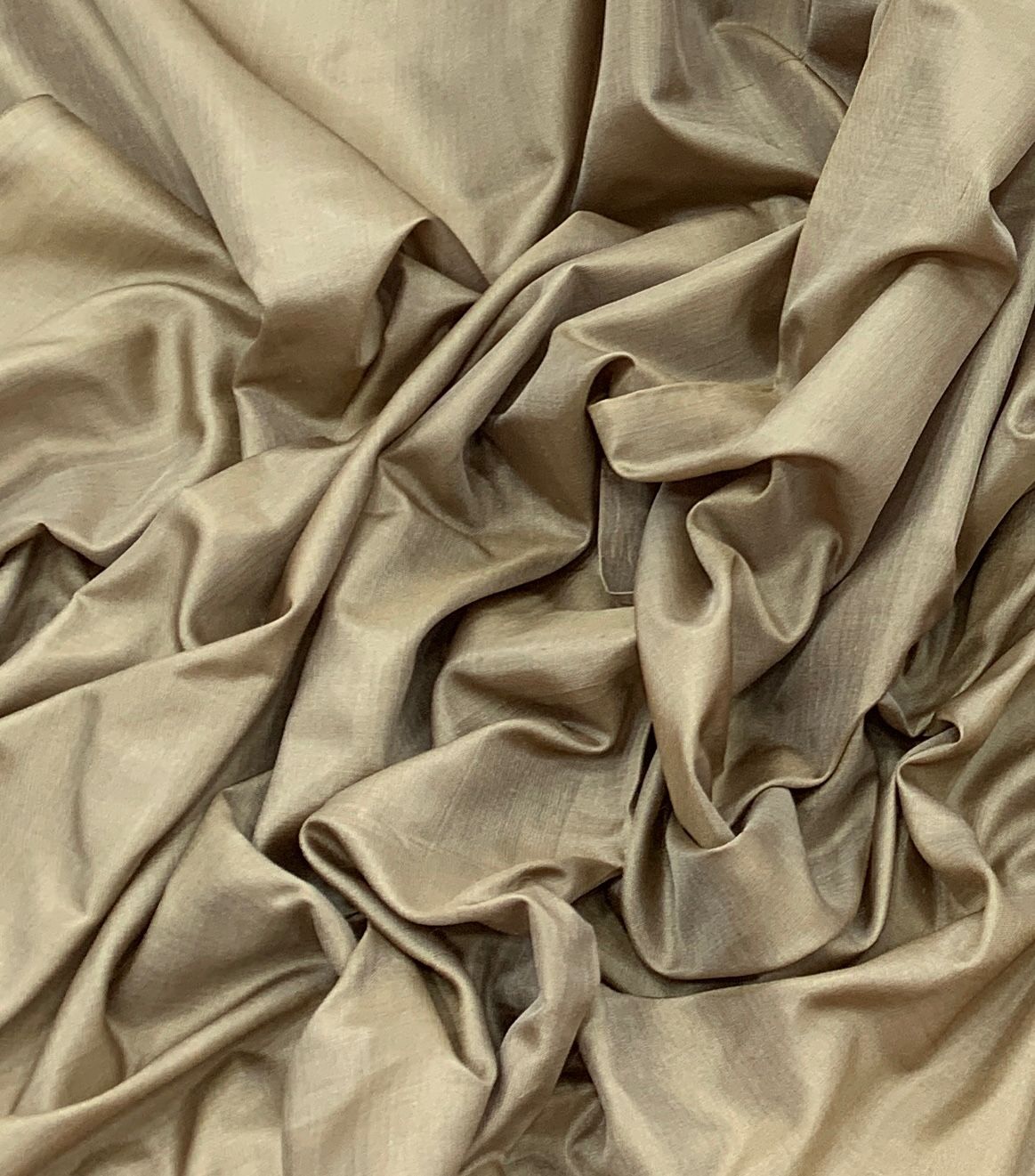 Pastle Gold Plain Pure Silk Fabric