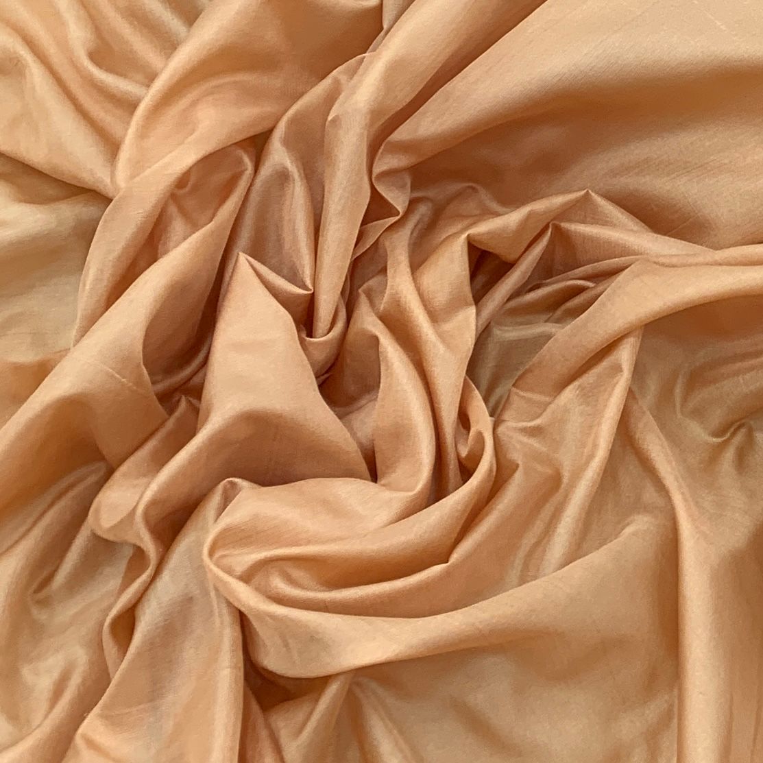 Sepia Gold Plain Pure Silk Fabric