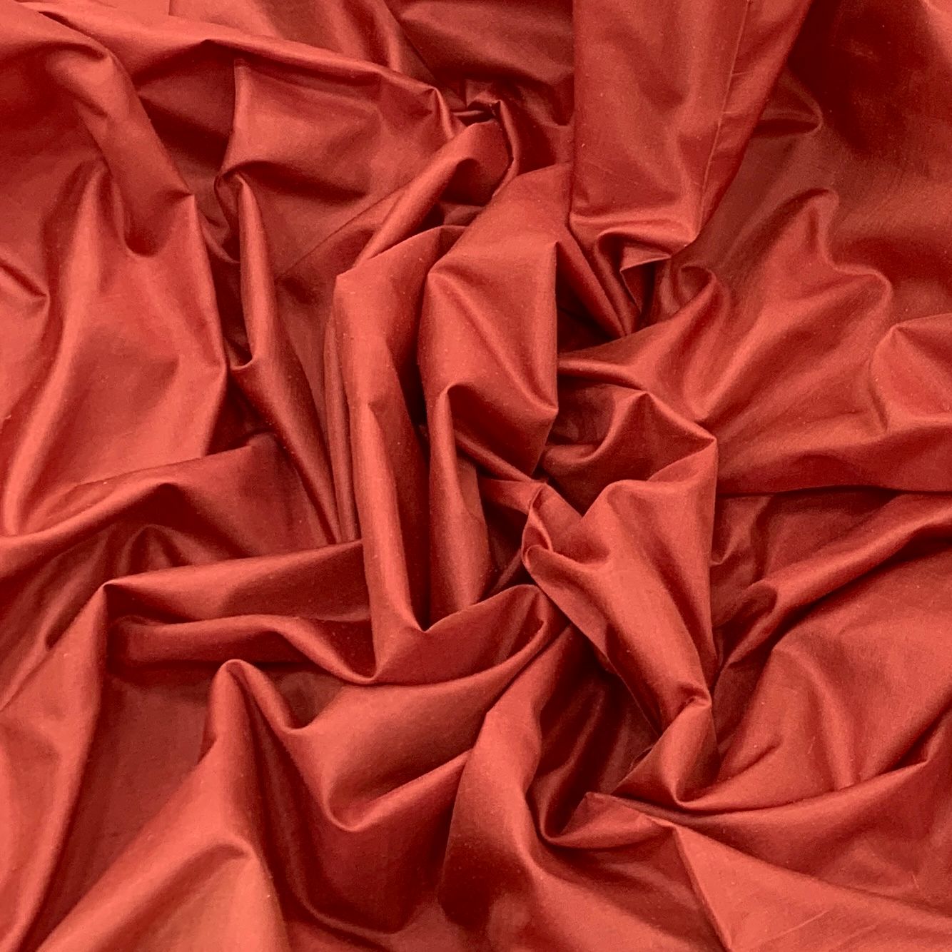 Rust Orange Plain Pure Silk Fabric