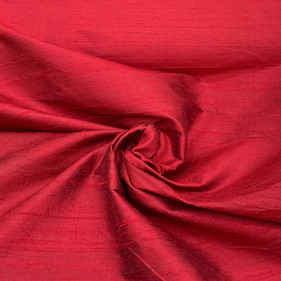 Maroon Plain Raw Silk Fabric