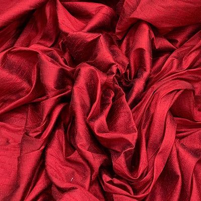 Maroon Plain Raw Silk Fabric
