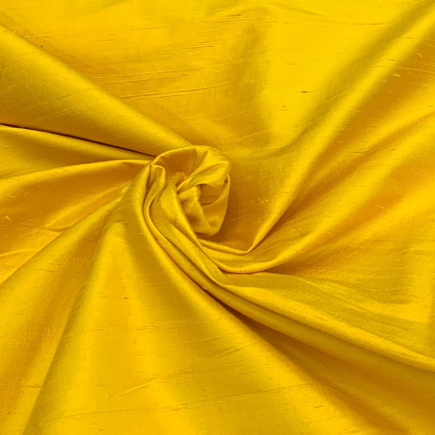 Dark Yellow Plain Raw Silk Fabric