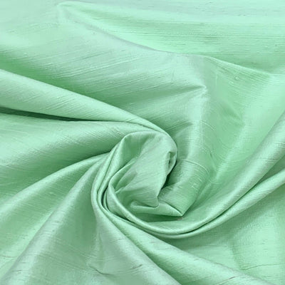 Pista Green Plain Raw Silk Fabric