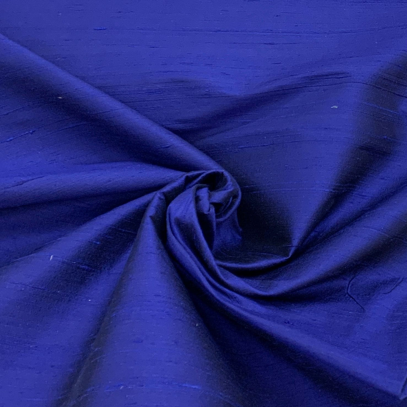 Navy Blue Plain Raw Silk Fabric