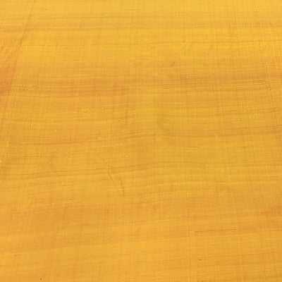 Dark Mustard Yellow Plain Raw Silk Fabric