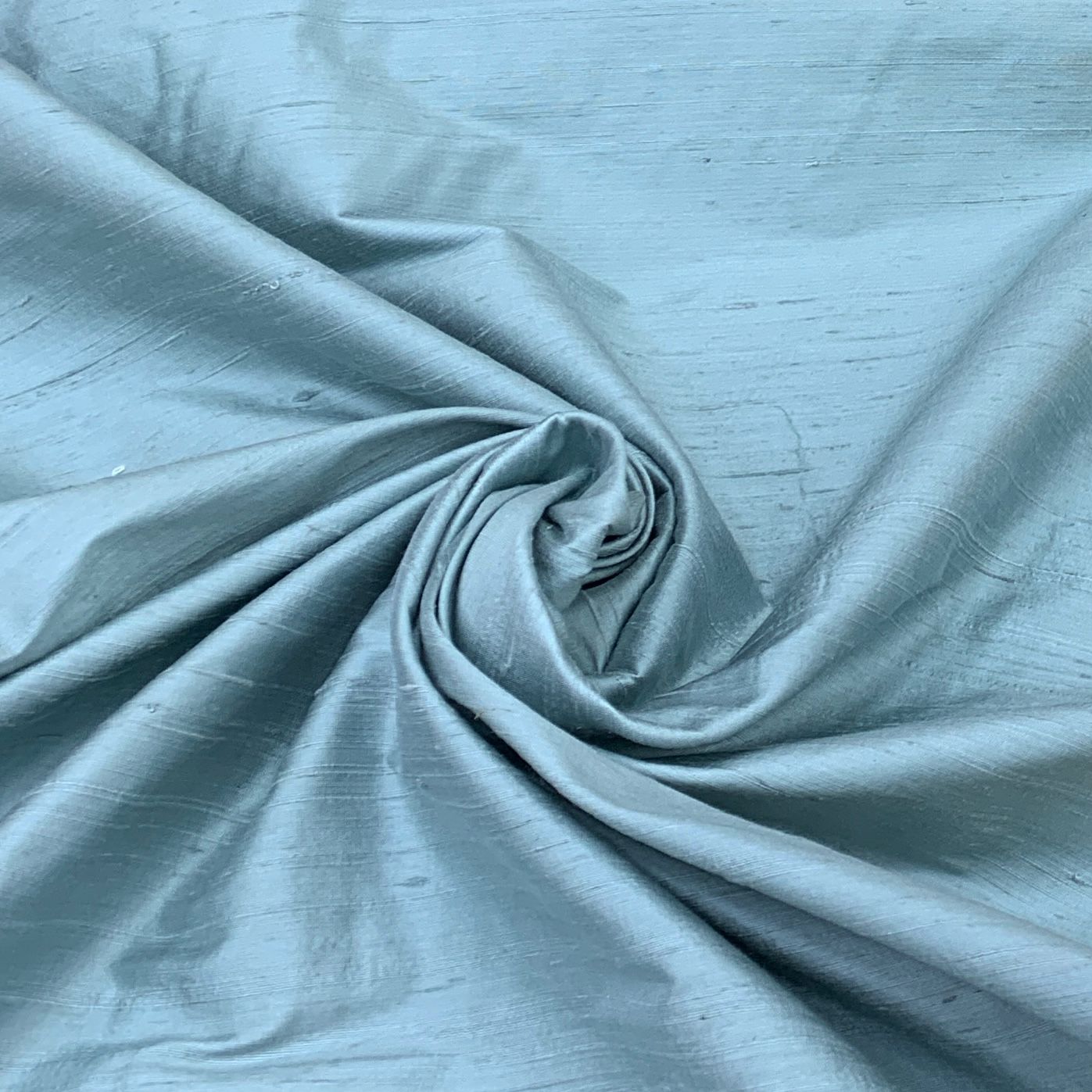 Baby Blue Plain Raw Silk Fabric