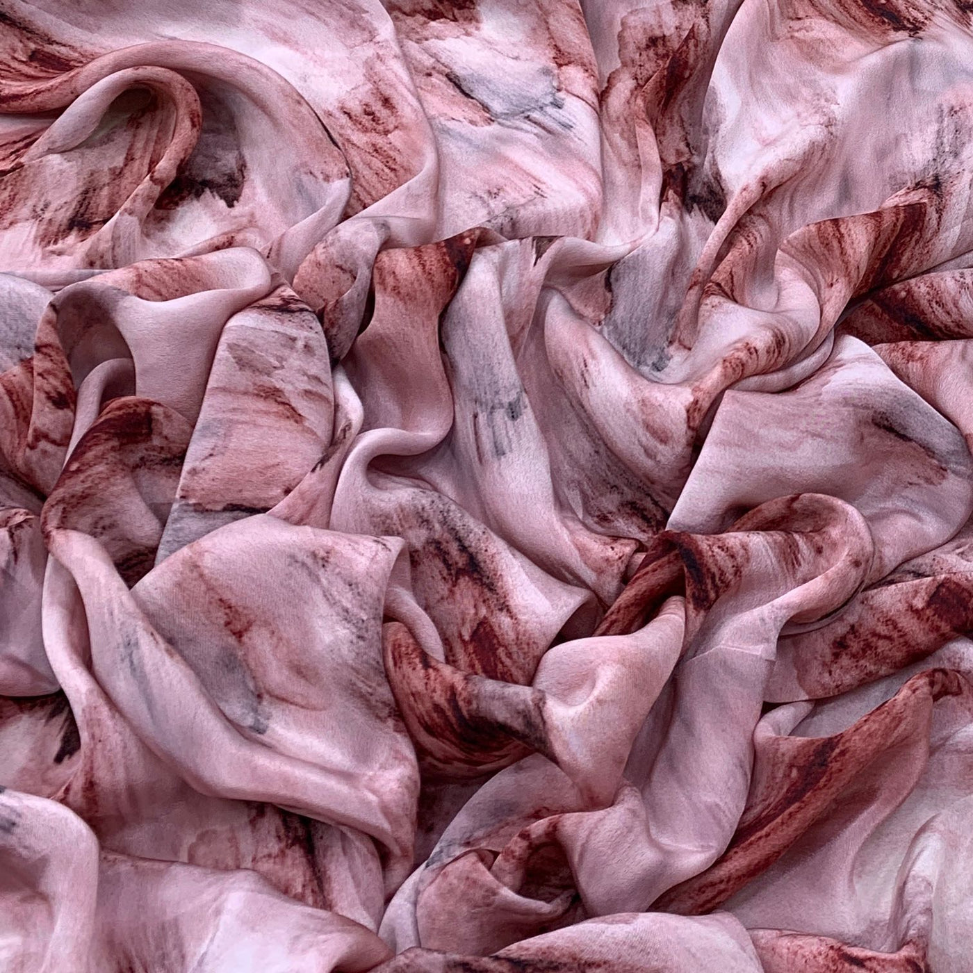 Pink Tie-dye Design Crepe Printed Fabric