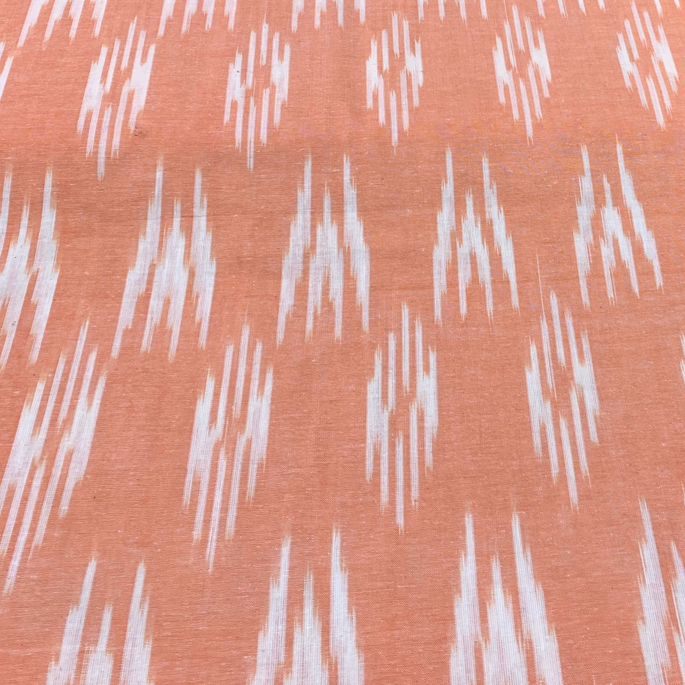 Orange Stripe Design Cotton Printed Fabric