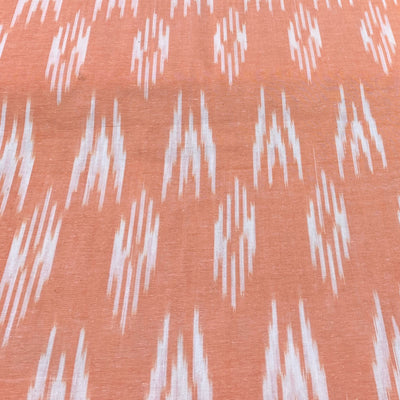 Orange Stripe Design Cotton Printed Fabric