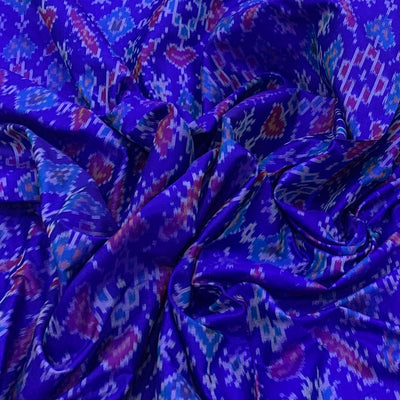 Raw Silk Ikat Printed