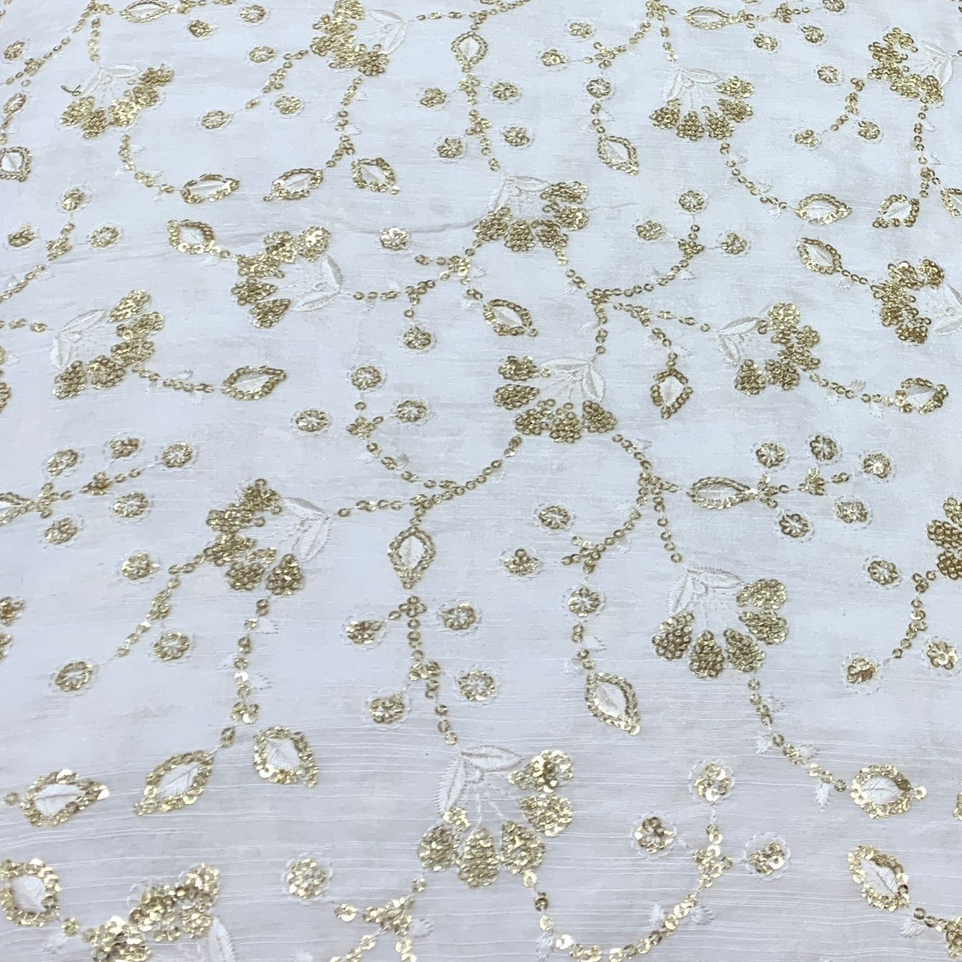 Raw Silk Embroidery Fabric