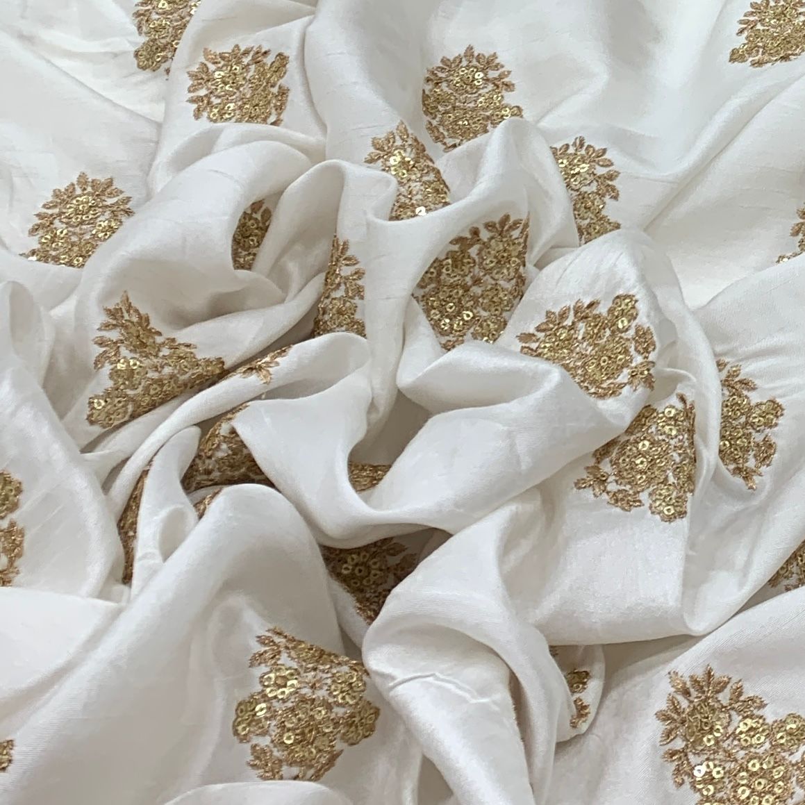 Raw Silk Embroidery Fabric