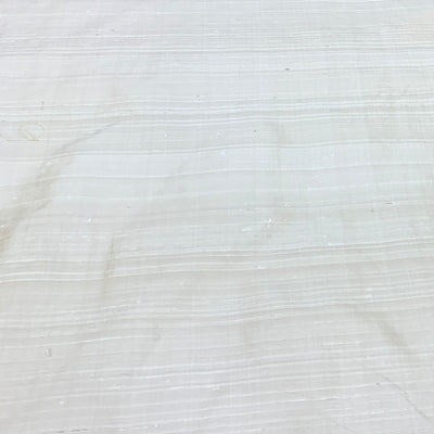 Two Tone Off White Plain Raw Silk Fabric