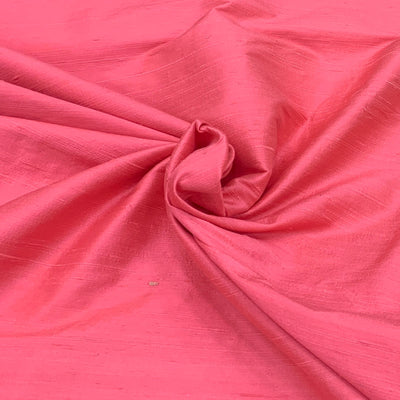 Dark Pink Plain Raw Silk Fabric